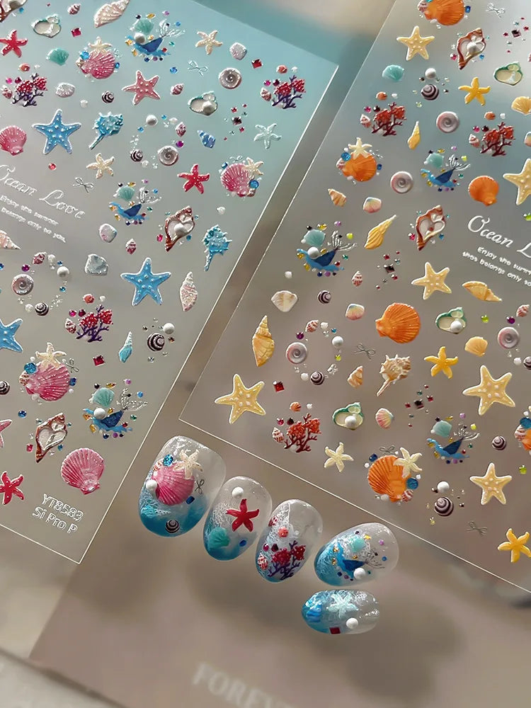 Shell & Starfish Nail Stickers