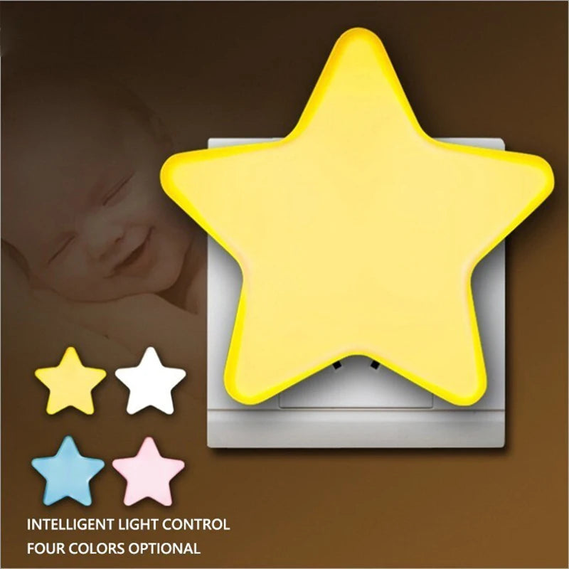 LED Star Night Light - 4 Colors | Kids Bedroom Lamp | US Plug