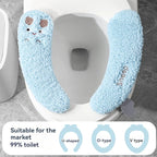 New Pattern Fashion Winter Toilet Seat Cushion Household Toilet Adhesive Seat Cover Seasonal Universal Toilet Seat Cushion