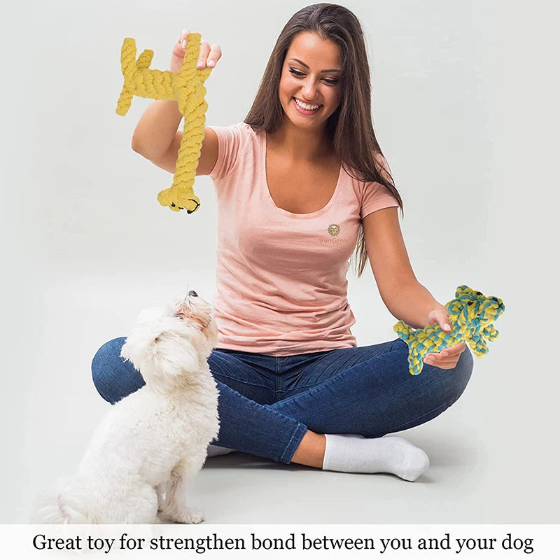 Cartoon Animal Dog Rope Toy