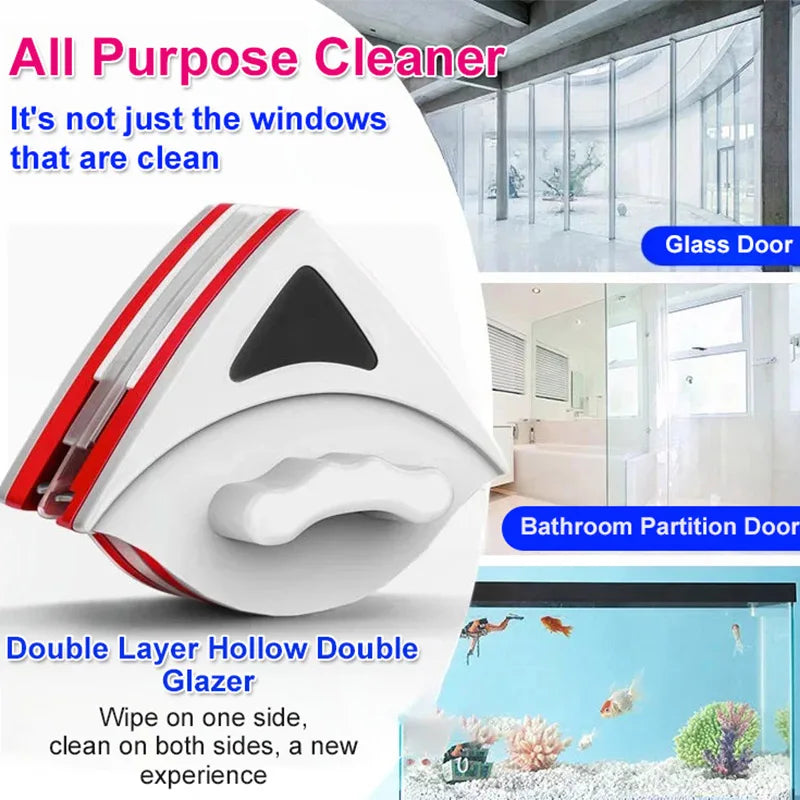 Double-Sided Magnetic Glass Cleaner