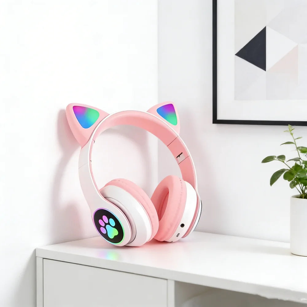 Cute Cat Ear Wireless Headphones