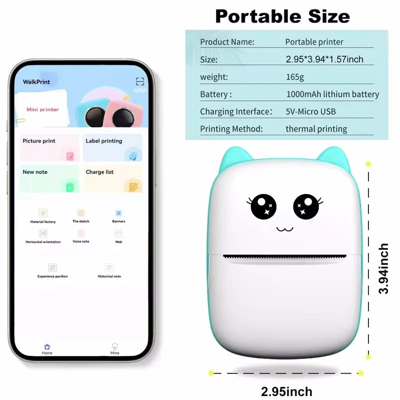 Mini CAT Portable Thermal Printer