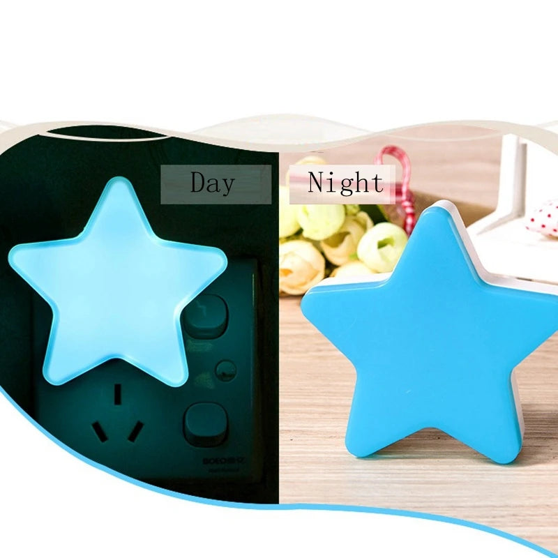 LED Star Night Light - 4 Colors | Kids Bedroom Lamp | US Plug