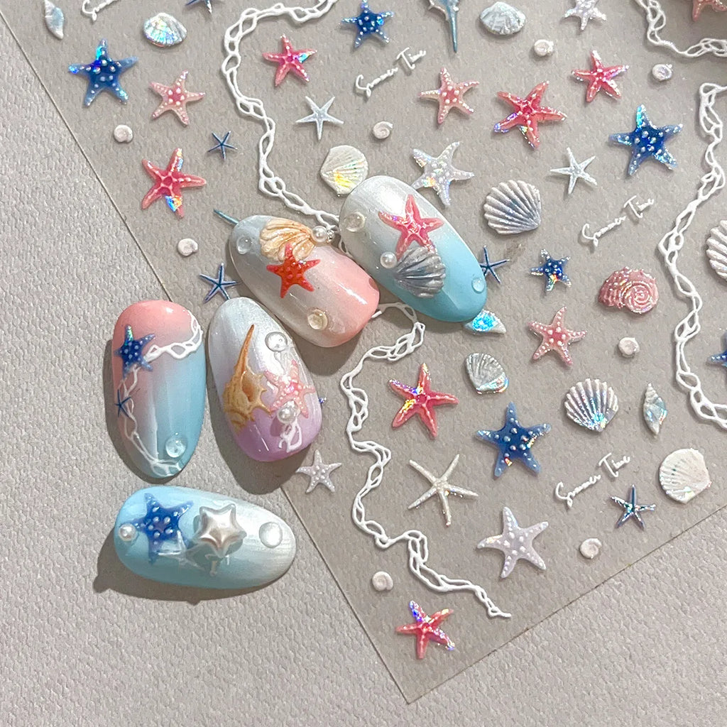Shell & Starfish Nail Stickers