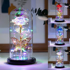 Galaxy Rose Lamp with Butterfly