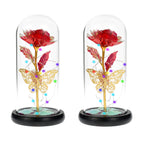 Galaxy Rose Lamp with Butterfly