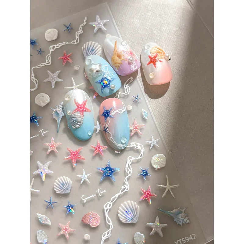 Shell & Starfish Nail Stickers