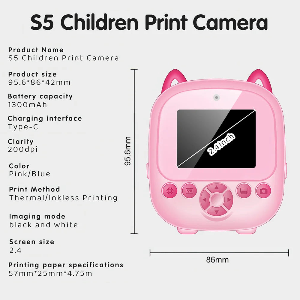 Mini Instant Thermal Printing Camera