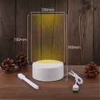 LED Acrylic Message Board Light | Erasable Write-On Calendar | Desk Decor Night Light | USB Powered