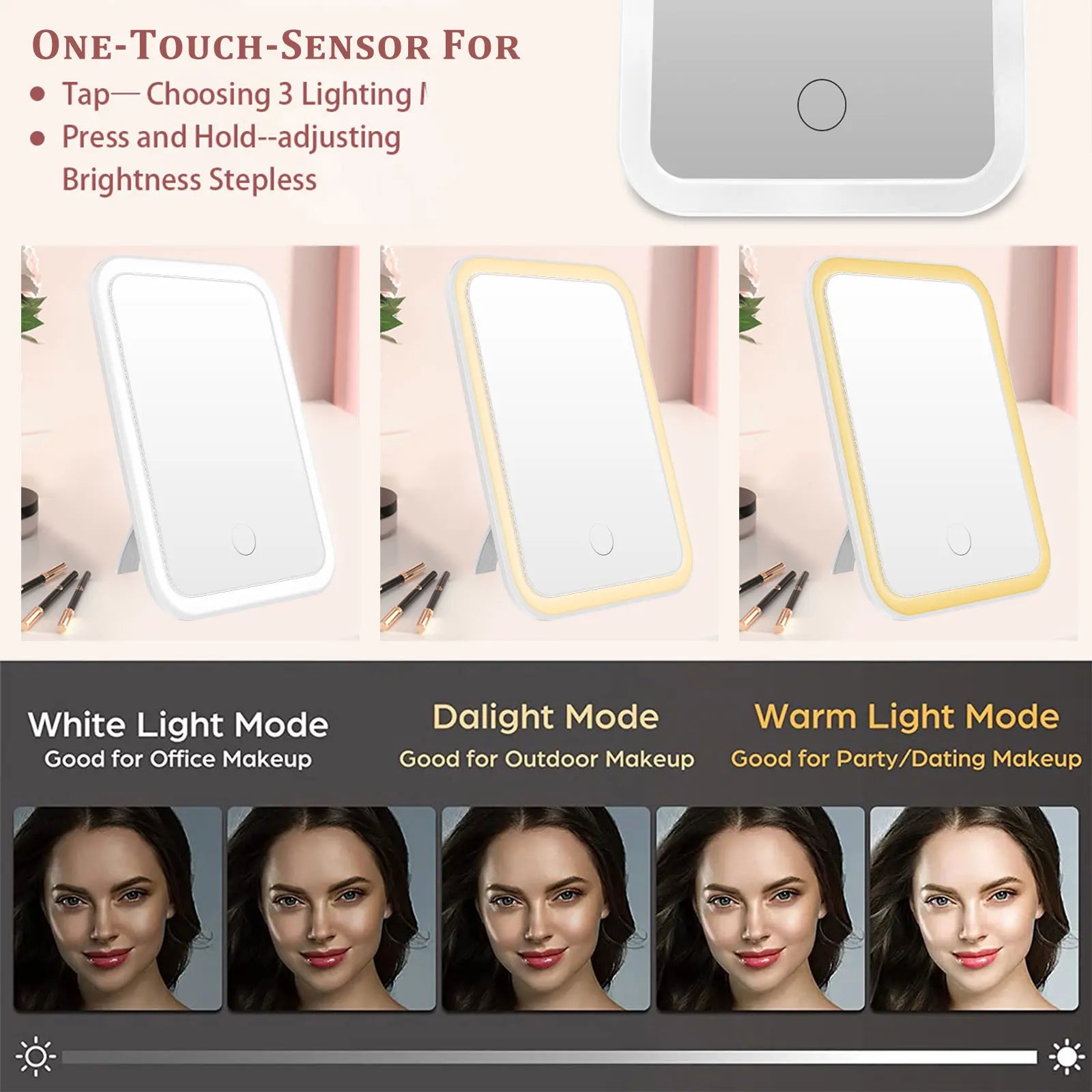 LED Dimmable Makeup Mirror