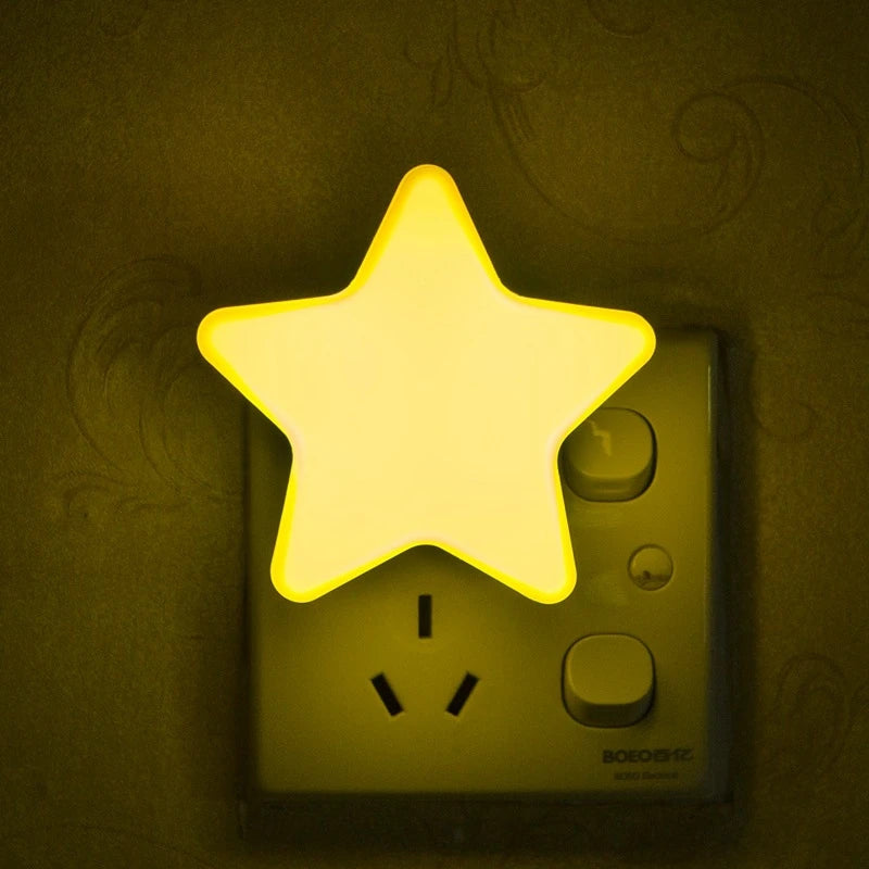 LED Star Night Light - 4 Colors | Kids Bedroom Lamp | US Plug