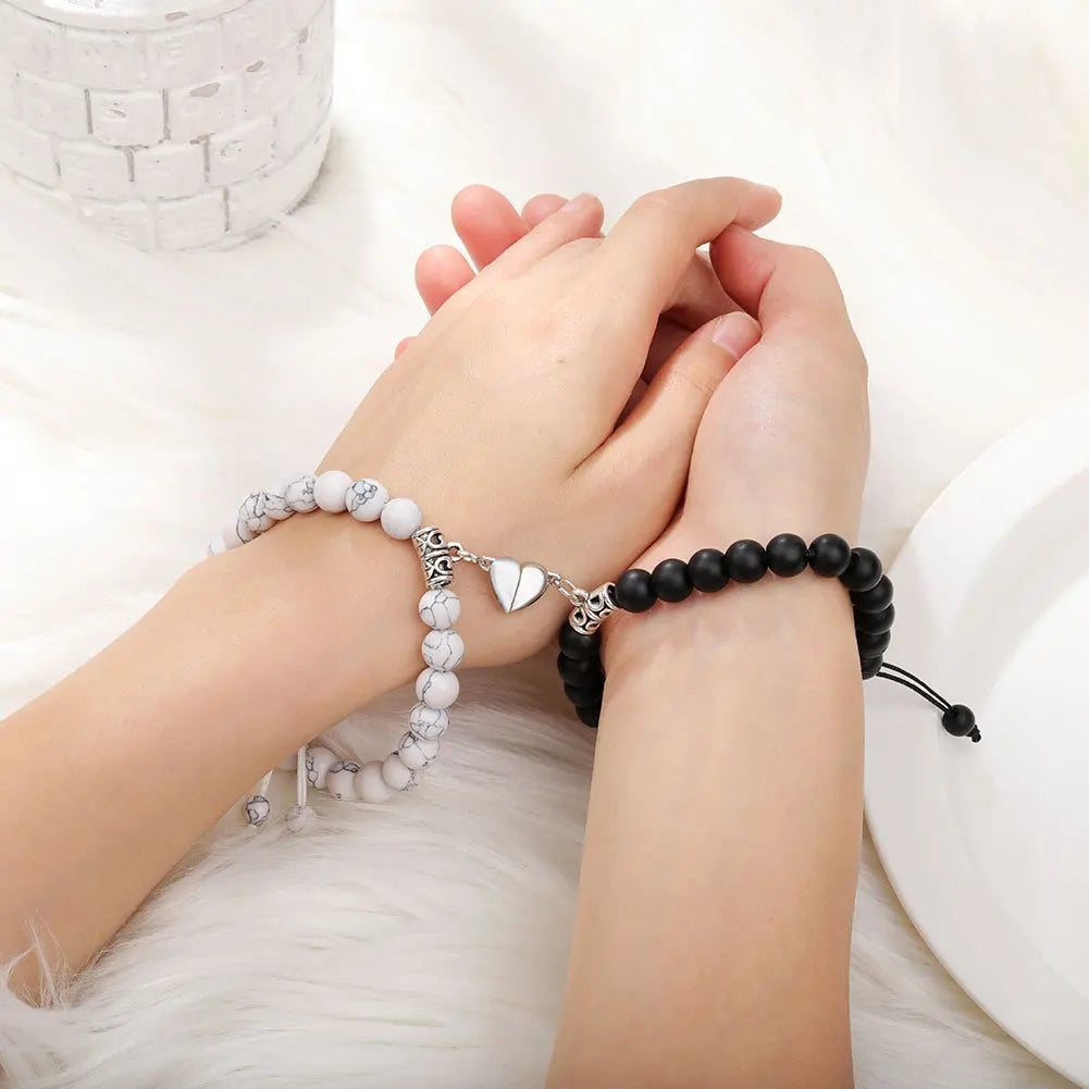 Magnet Couple Bracelets Set