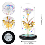 Galaxy Rose Lamp with Butterfly