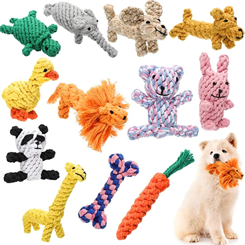 Cartoon Animal Dog Rope Toy