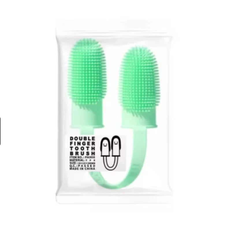 Pet Two-Finger Toothbrush Set