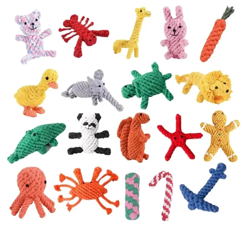 Cartoon Animal Dog Rope Toy