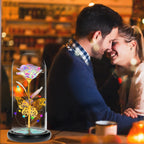 Galaxy Rose Lamp with Butterfly