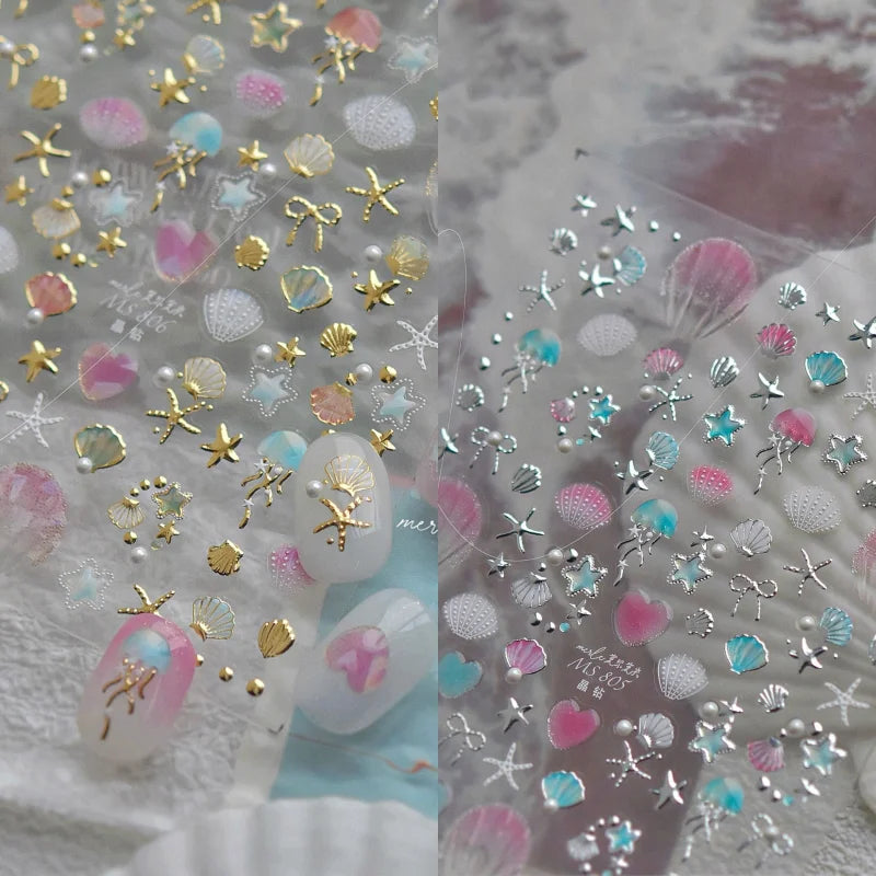Shell & Starfish Nail Stickers