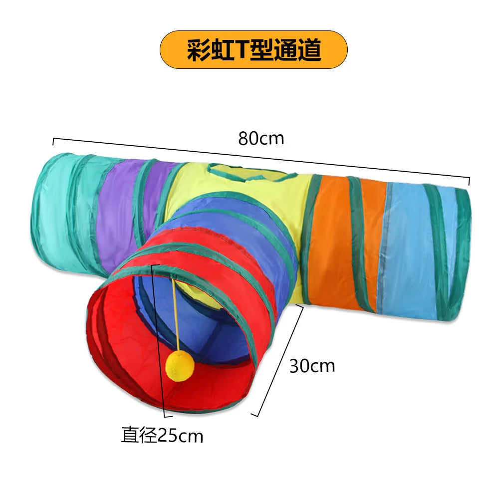 Foldable Cat Tunnel Toy
