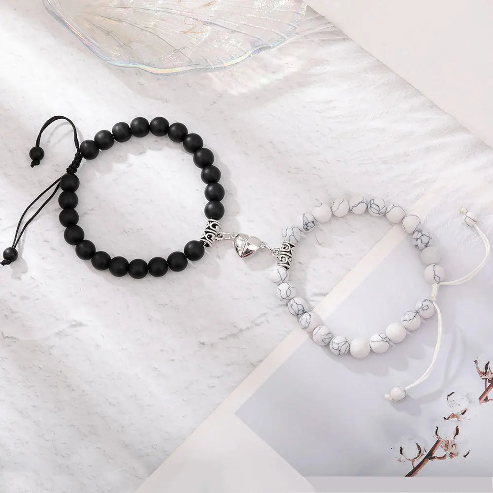 Magnet Couple Bracelets Set