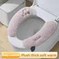 New Pattern Fashion Winter Toilet Seat Cushion Household Toilet Adhesive Seat Cover Seasonal Universal Toilet Seat Cushion