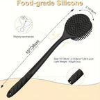 Silicone Back Scrubber Brush with Long Handle for Shower & Body Cleaning