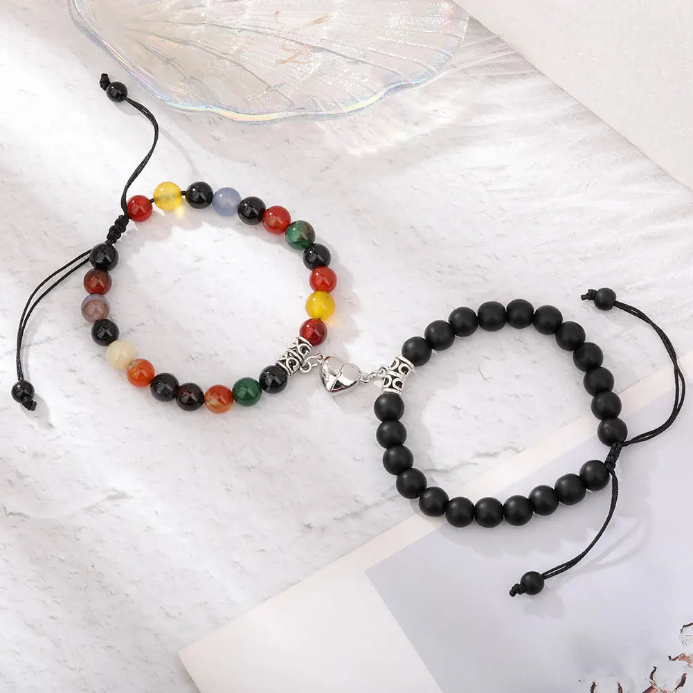 Magnet Couple Bracelets Set