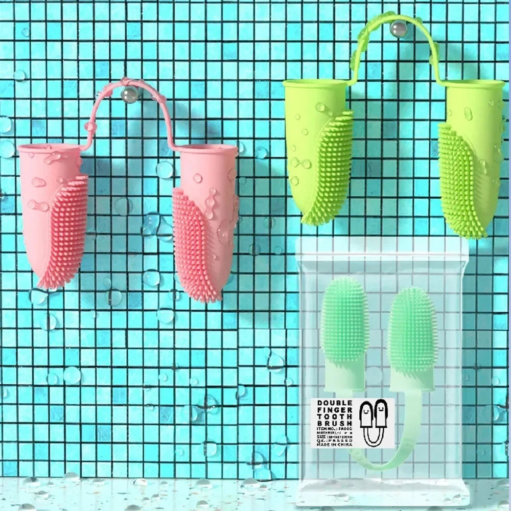 Pet Two-Finger Toothbrush Set