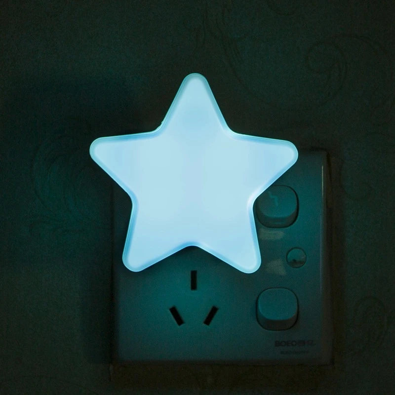 LED Star Night Light - 4 Colors | Kids Bedroom Lamp | US Plug