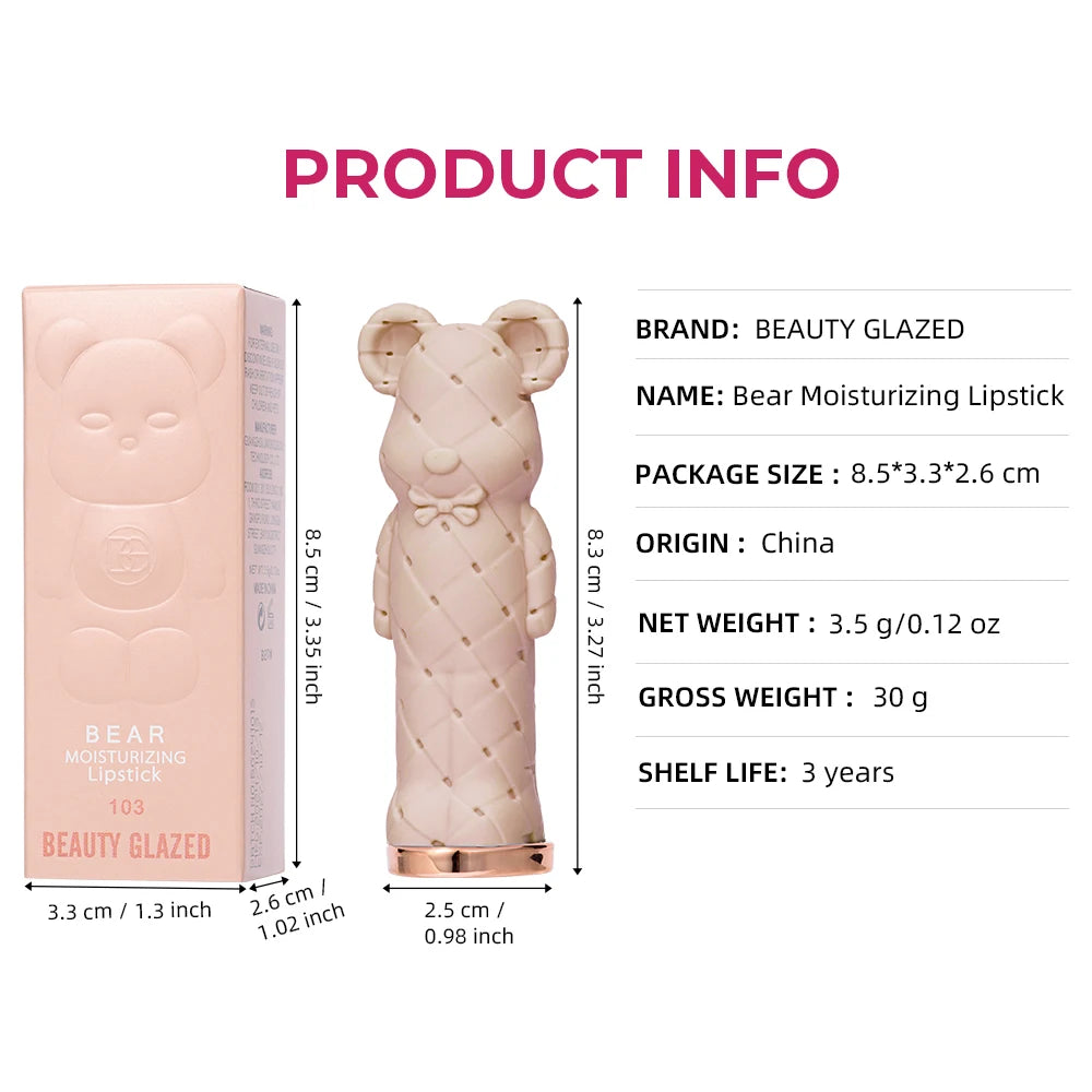 Beauty Glazed Bear Moisturizing Lipstick