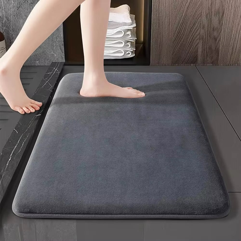 Ultra-Absorb Memory Foam Bath Mat Non-Slip Quick-Dry Shower Rug