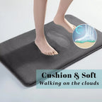 Ultra-Absorb Memory Foam Bath Mat Non-Slip Quick-Dry Shower Rug