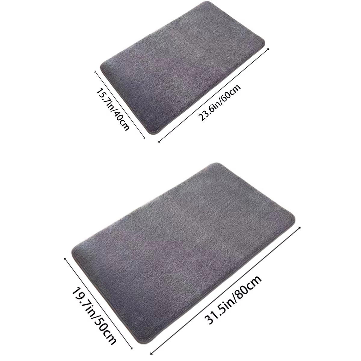 Ultra-Absorb Memory Foam Bath Mat Non-Slip Quick-Dry Shower Rug